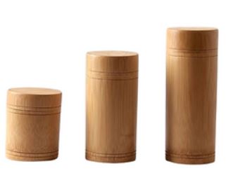 Bamboo Cylindrical Canister